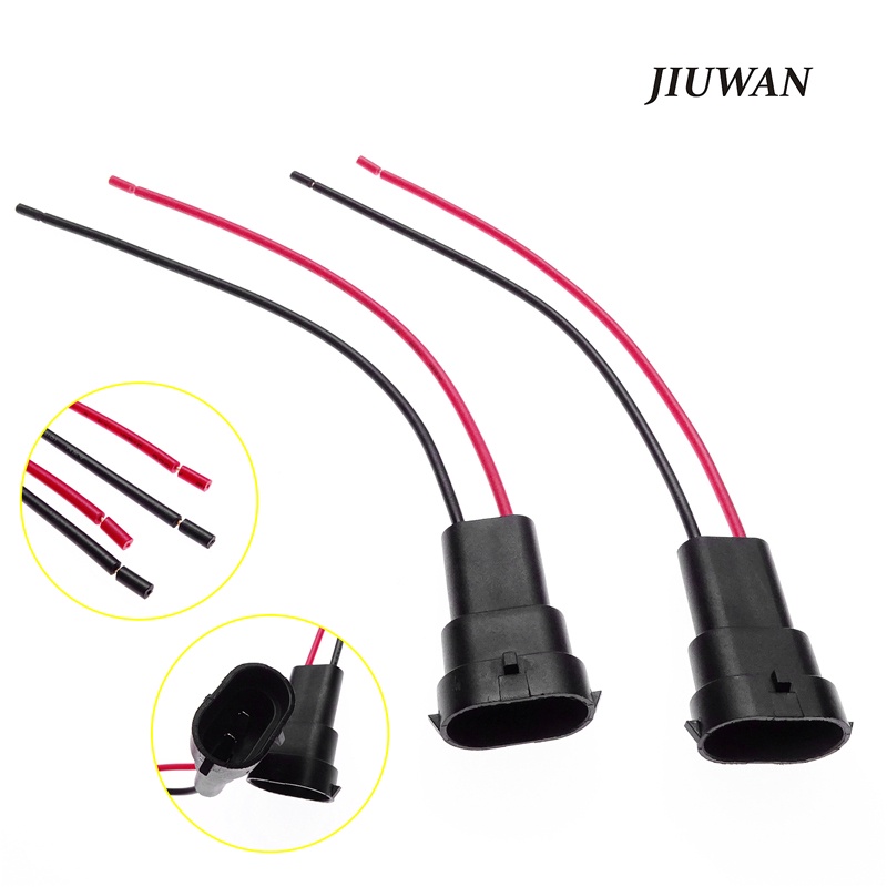 2 Pcs H8 H9 H11 Adaptador De Soquete Macho Conector De Cabo Para Carro Farol De Nevoeiro Base De Lâmpada Chicote De Fiação
