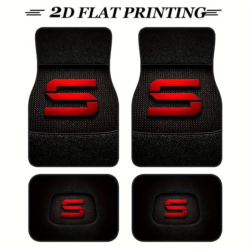 Conjunto de 4 peças adequado para tapetes de pés de carro com Design de logotipo SUZUKI - antiderrapantes para todos os