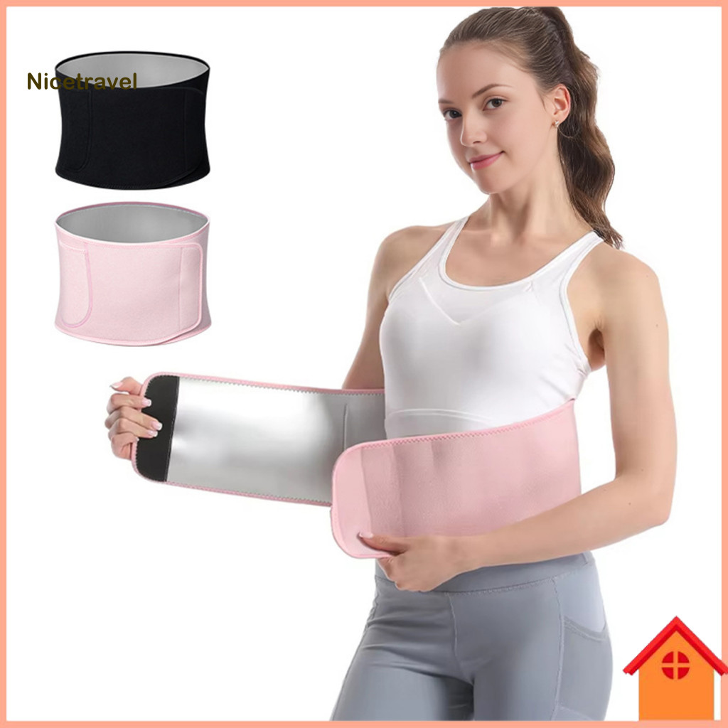 Adults Stomach Wrap Waist Trimmer Belt for Men Women – Sweat Enhancing Sauna with Pocket Lower Belly Fat Burner Adjust