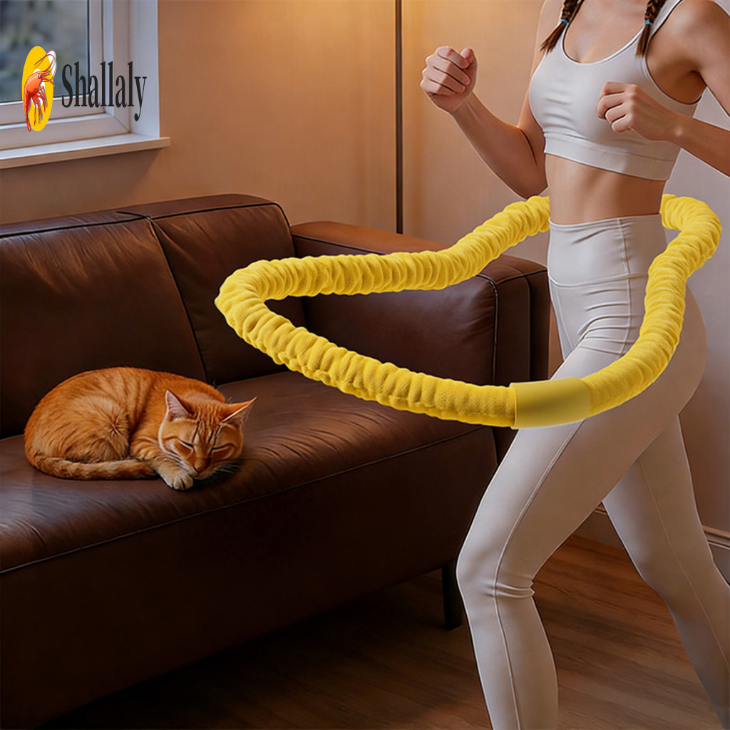 Silent Fitness Hoop Velvet Soft Spring for Adults – Weighted Waist Toning Fat Burning Exercise Ring Strengthen Core Sl