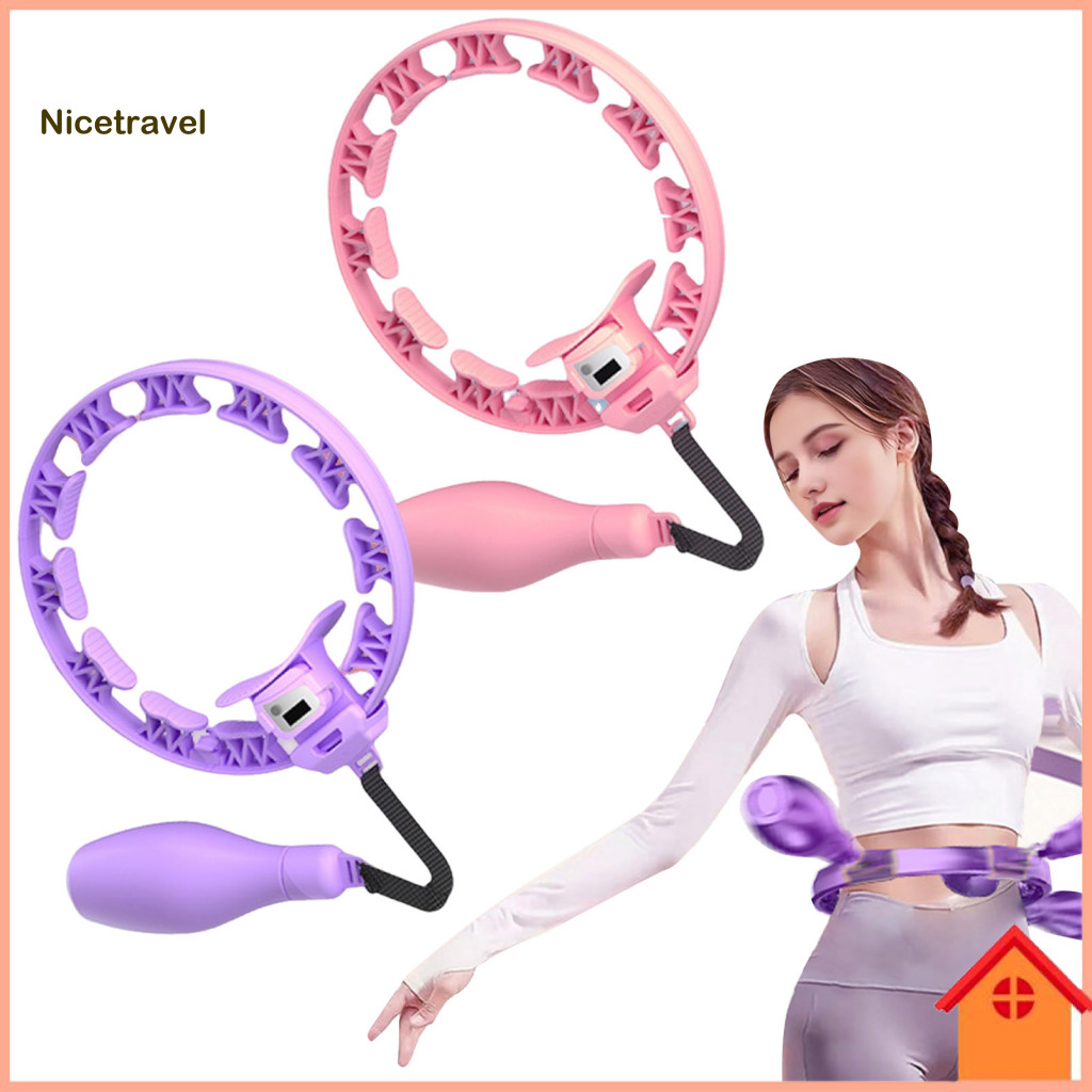 Tracking Fitness Hoop Waist Workout Weighted with Counter – Adult Toning Fat Burning Exercise Ring for Men Women Stren