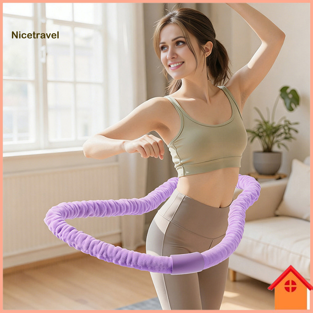 Velvet Fitness Hoop Weighted Soft Spring for Adults – Waist Toning Fat Burning Exercise Ring Strengthen Core Slim for