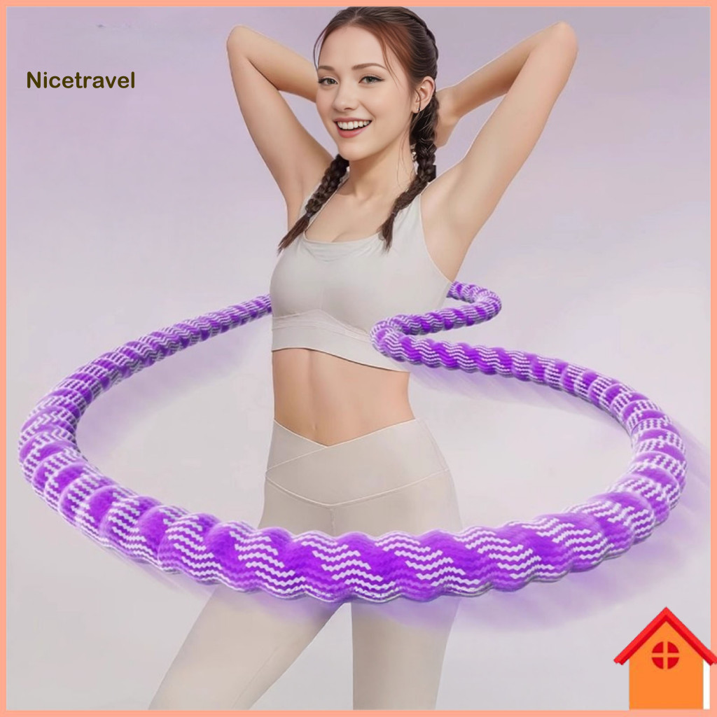 Slim Design Fitness Hoop 360-degree Rotation Soft Spring for Adults – Portable Waist-friendly Silent Full-body Exercis