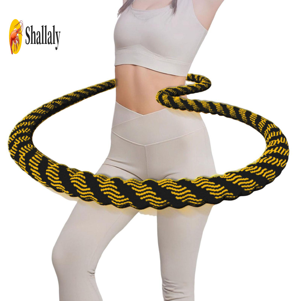 Polyester Fiber Covered Fitness Hoop Lightweight Soft Spring for Adults – Portable Waist-friendly Silent Full-body Exe