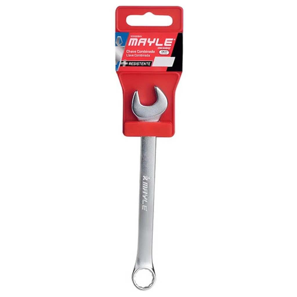 Chave Combinada Mayle 21mm Boca Fixa Estrela Aço Cromado Ferramenta Aperto Desaperto Porca Parafuso