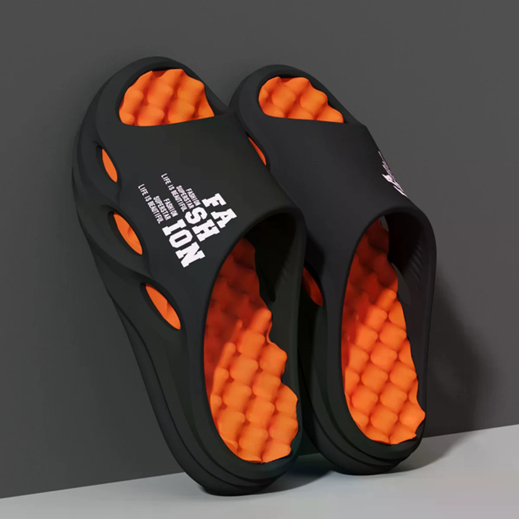 Moda Masculina Chinelos De Massagem Interior/Exterior Sandálias Praia Flip Flop Sola Grossa Masculino Slides Verão Antid