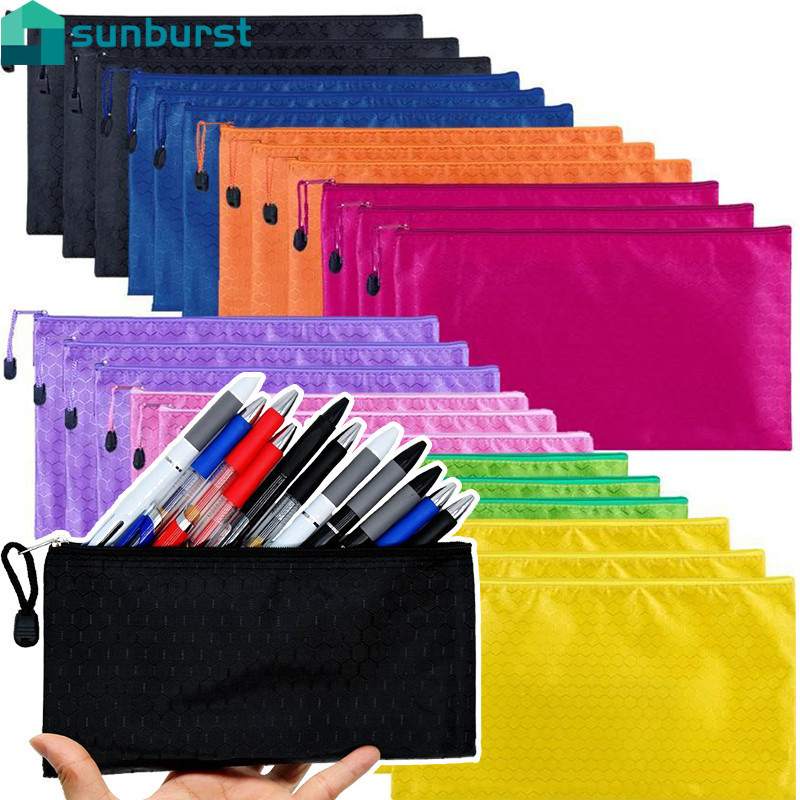 Bolsa De Armazenamento Com Zíper De Tecido Oxford De 10-2 Unidades-Higiene Para Maquiagem-Papelaria Estudantes Moedas De