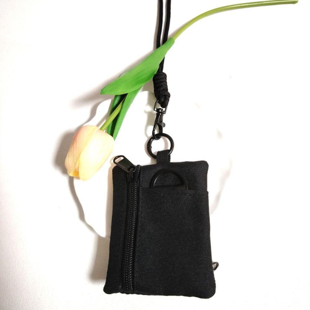 FALLFORBEAUTYEJ Bolsa De Moedas Pendurada No Pescoço , Mini Carteira De Tecido Oxford De Nylon Com Zíper , Porta-Cartões