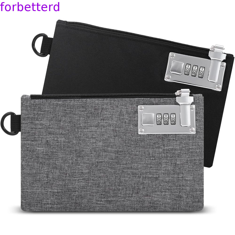 Saco De Dinheiro Com Fechadura , Carteira Antifurto De Tecido Oxford Trava , Bolsa De Moedas De Tamanho Compacto Mão Mas