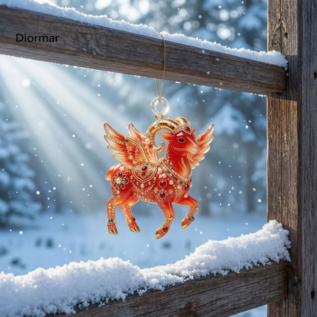 Christmas Tree Decoration Cute 2d Sheep Hanging Ornament Acrylic Pendant – Festive New Year for Mantel Car Charming Lu