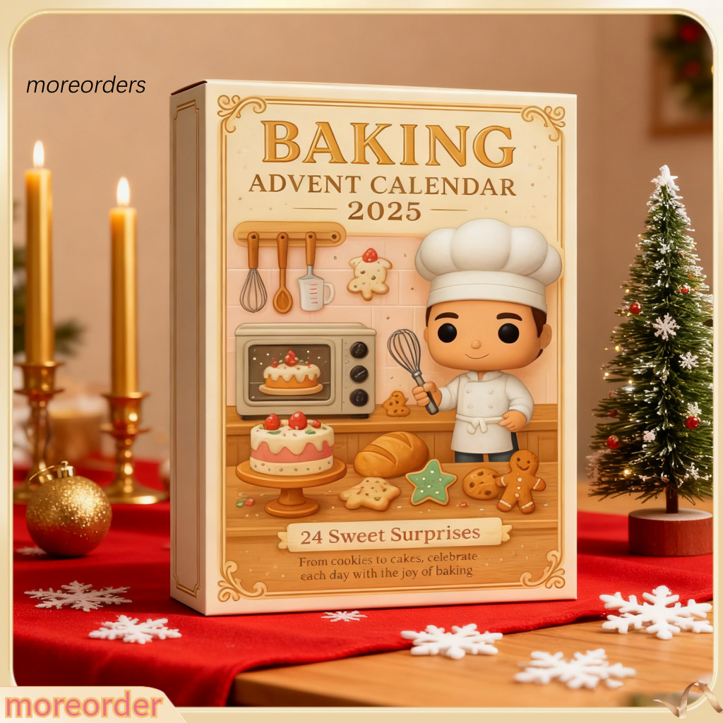 Christmas Baking Advent Calendar 24-day Countdown Seasonal Decor for Home Car – Festive Holiday Anticipation Perfect G