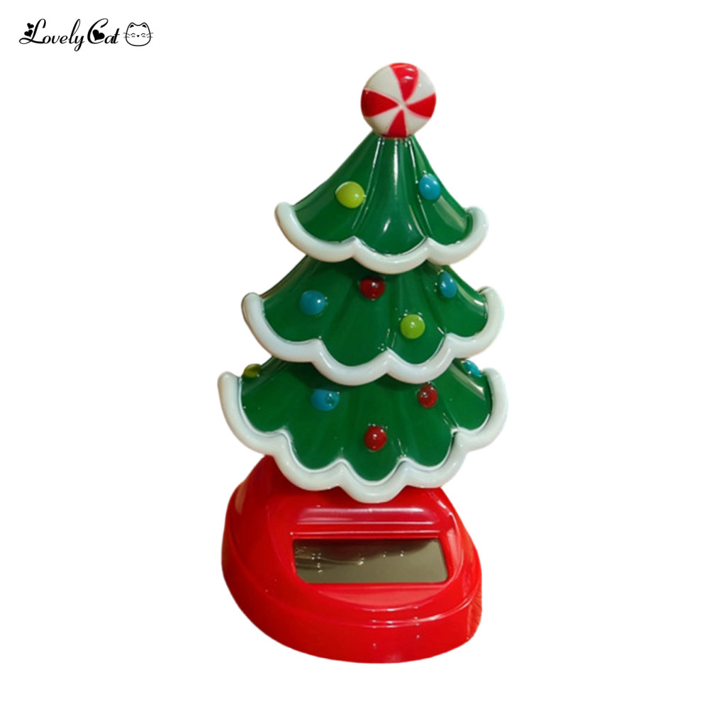 Solar Shaking Head Ornament Festive Car Dashboard Accessory Christmas Swinging Tree Decor – Powered Nodding for Vehicl