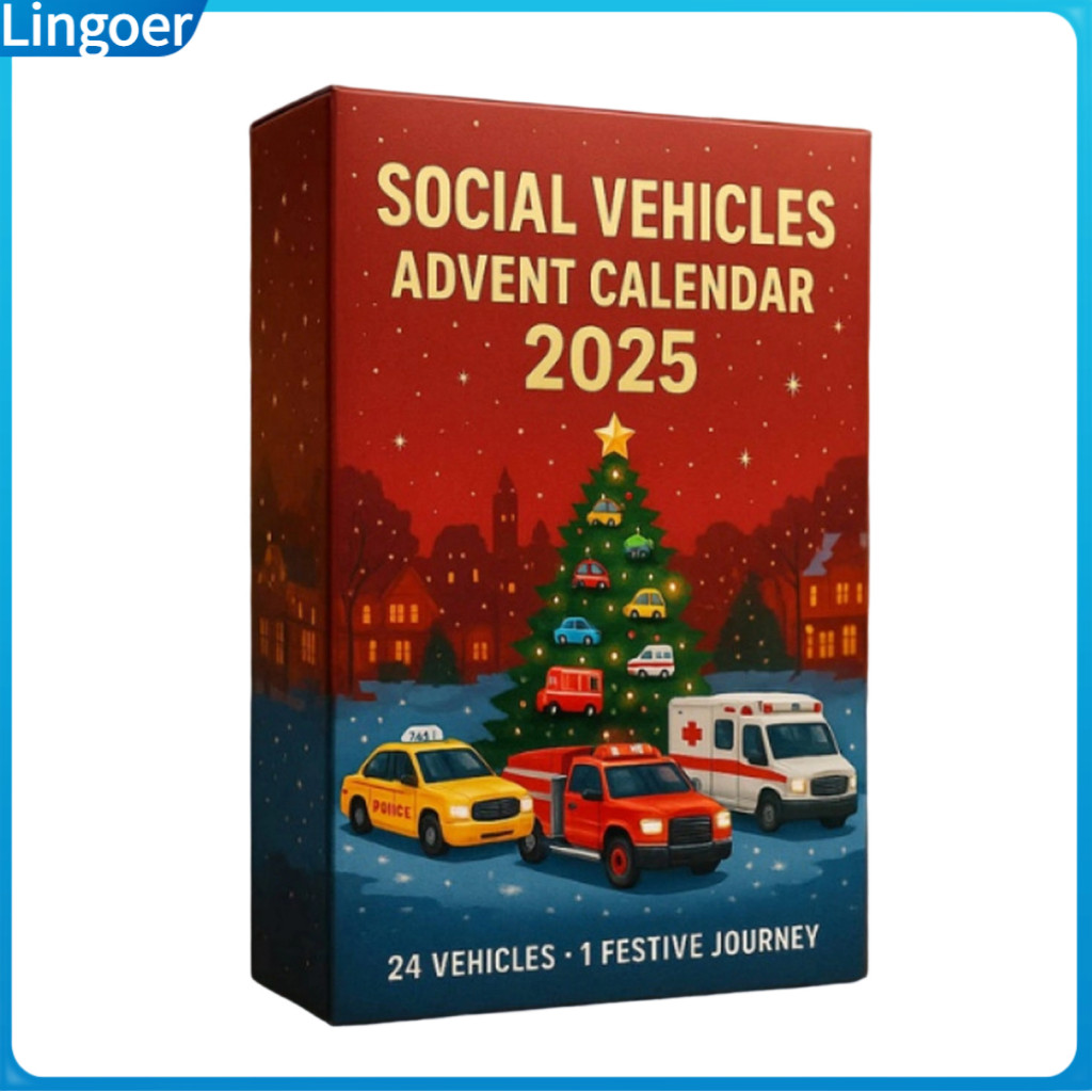 24 Days Acrylic Advent Calendar Ornament for Christmas Tree Countdown Decoration for Kids Car Lovers – Festive Holiday