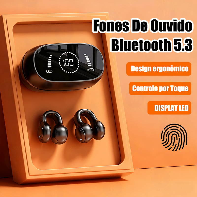 Fones de ouvido sem fio Bluetooth Ear-Hook 5.3 Mini fones de ouvido estéreo para Android Ios-B4