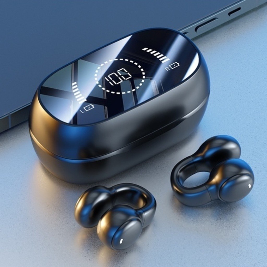 Fones de ouvido sem fio Bluetooth Ear-Hook 5.4 Mini fones de ouvido estéreo para Android Ios