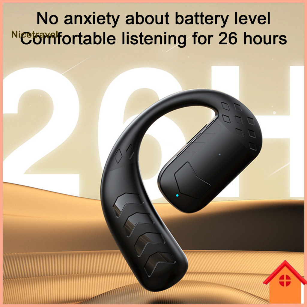 Bluetooth-compatible Earphone Headset Bluetooth Wireless Earbuds with Strong Stereo Sound Ear Hook Design for Stable Fit