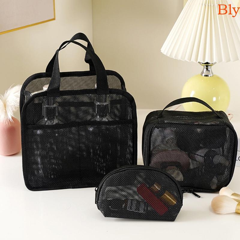 Bly 3 Unidades Bolsa Maquiagem Para Chuveiro Secagem Rápida Zíper Cosmética Viagens E Uso Academia