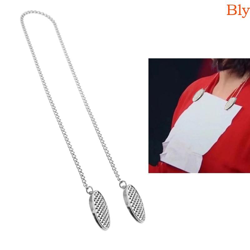 Bly Bib Clips Guardanapo Clipe Cordão Corrente Suporte Babador Metal Para Viajantes Diários
