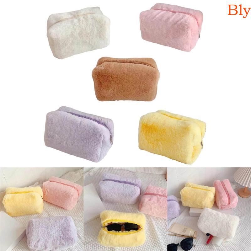 Bolsa Maquiagem Pelúcia Elegante Bly Ampla Capacidade Armazenamento Cosméticas Para