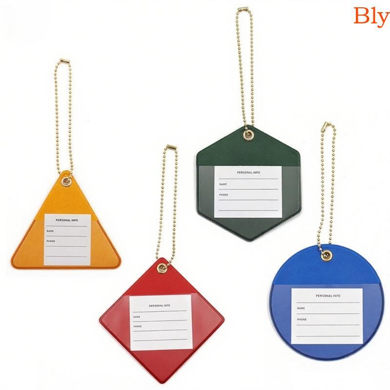 Etiqueta Bagagem Couro Elegante Bly Identificador Endereço Portátil