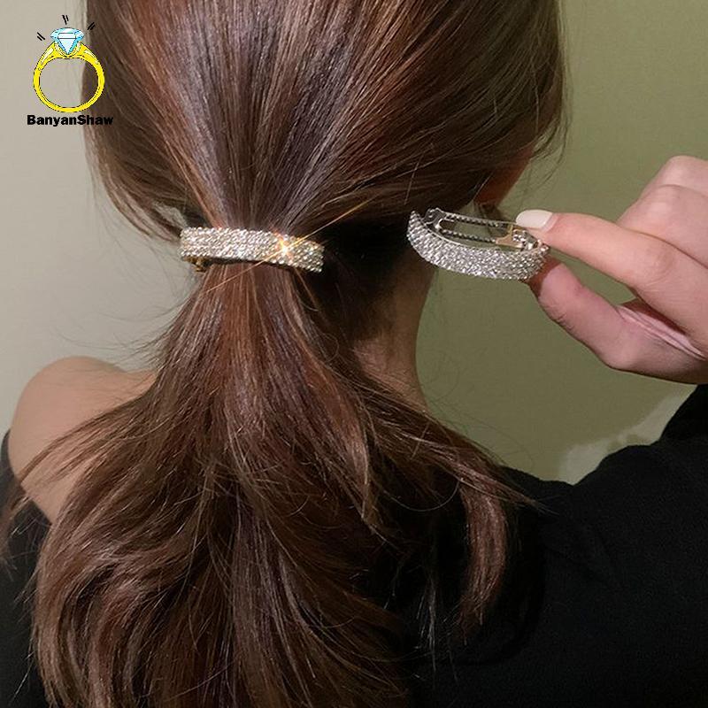[BANY] Grampos De Cabelo De Strass Requintados Para Mulheres , Acessórios Da Moda , Rabo De Cavalo , Presilhas , Bons