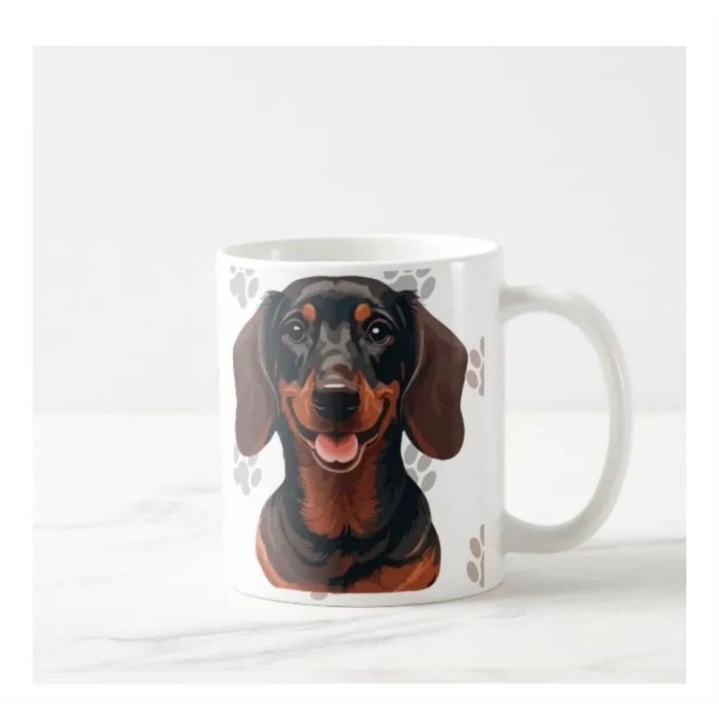 caneca raças de cães bulldog dachshund pinscher husky pequines