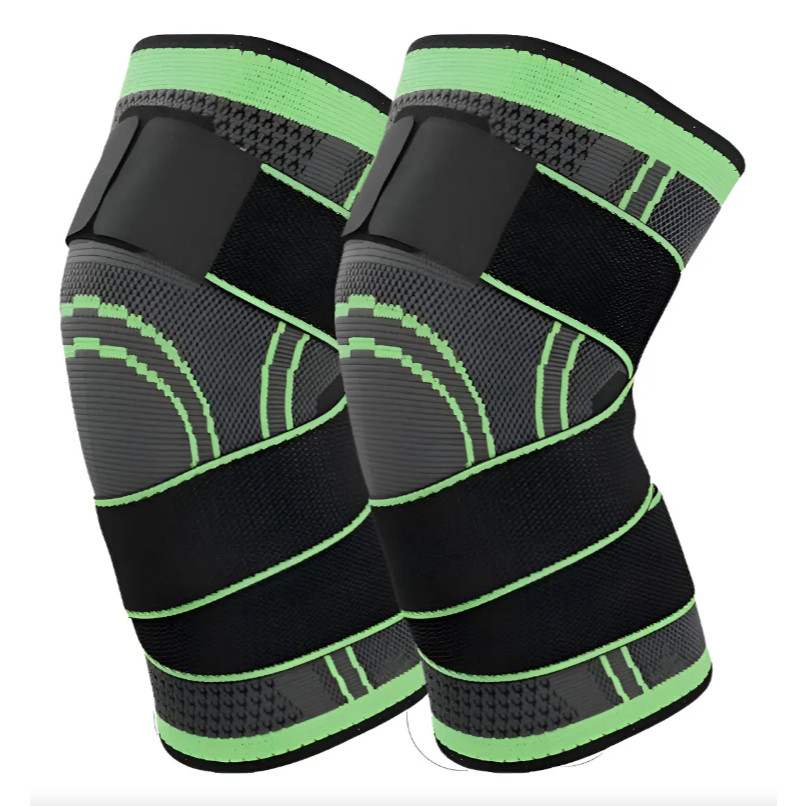 KIT 02 Joelheira Esportiva Compressão 360° com Faixa Ajustável Suporte para Corrida Academia e Crossfit