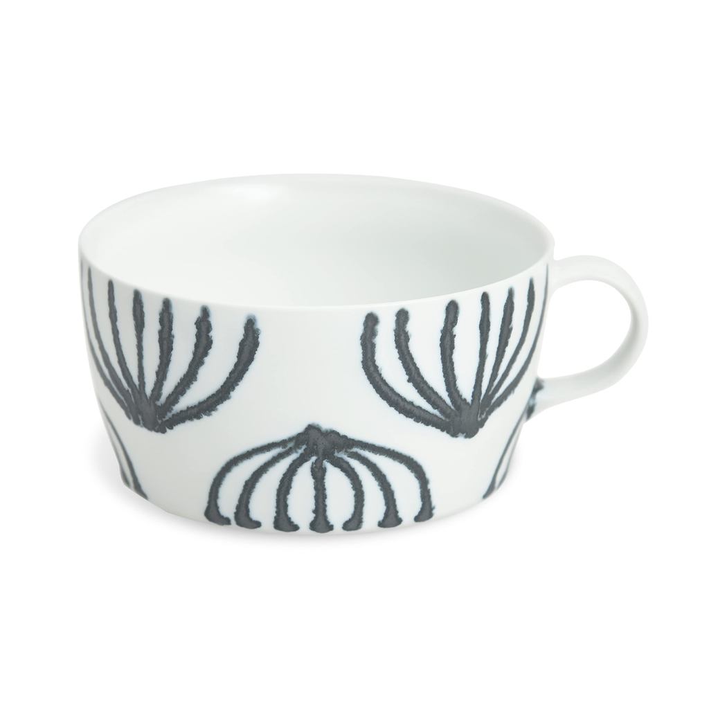 natural69 Hasami Ware Steel Line Soup Cup - Onions / 450ml Microwave and Dishwasher Safe Japanese Kitchenware, Hand-pain