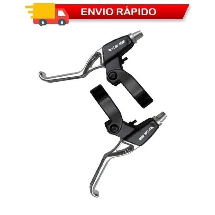 Maçaneta Manete De Freio Bicicleta  ALuminio Polida Preta Gta Original V-Brake Disk MTB Cross Bike