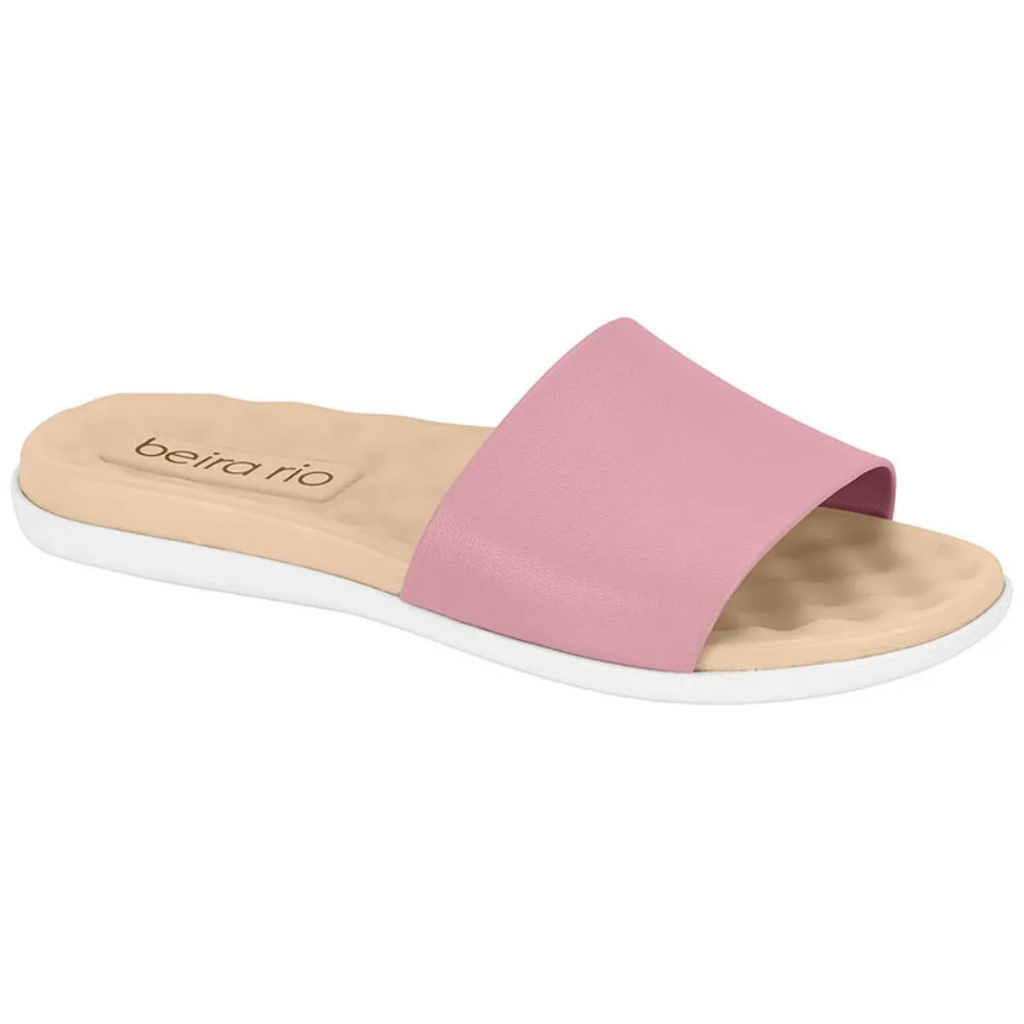 Chinelo Beira Rio Feminino Slide Casual 8360.303 Moda Preto Bege Rosa Confortável Original
