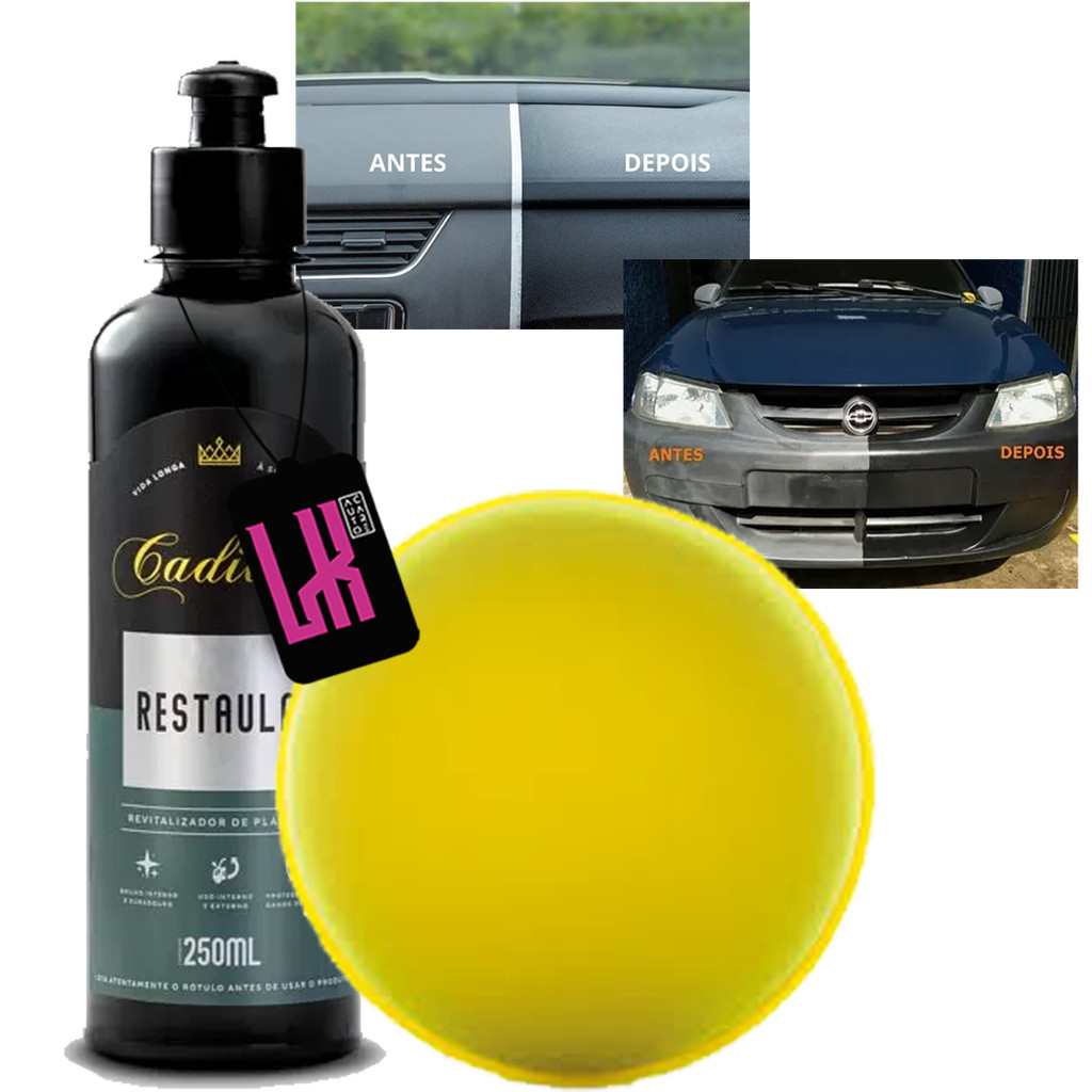 Restaulac 250ml Cadillac Revitalizador de Plastico Interno Externo Parachoque Painel