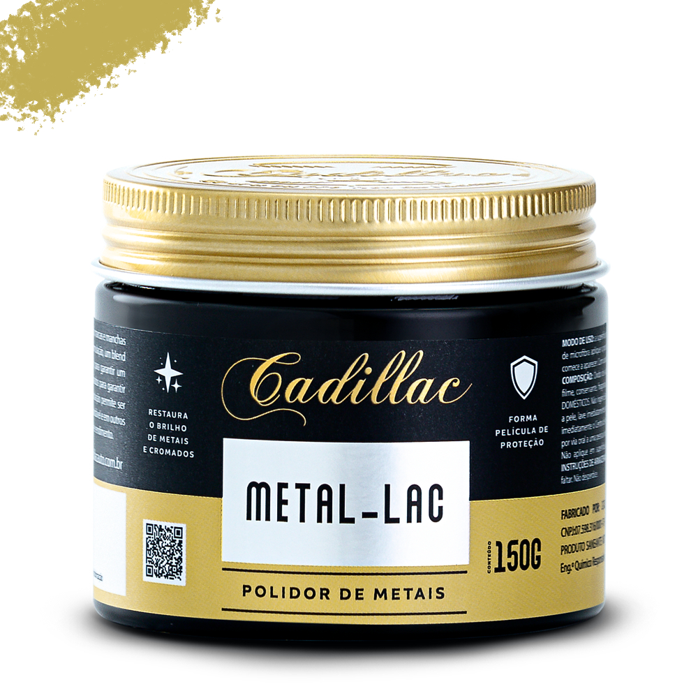 Polidor de Metais Cadillac Metal Lac 500ml – Brilho em Cromo, Alumínio e Partes Metálicas Automotivo