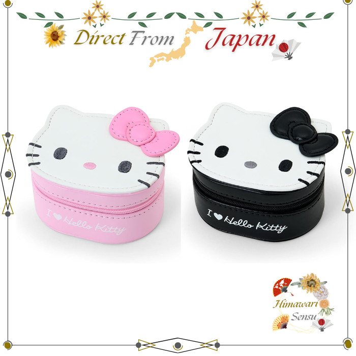 Sanrio I Love Hello Kitty Accessory Case Pink Black Jewelry Pouch【 Direct from Japan 】
