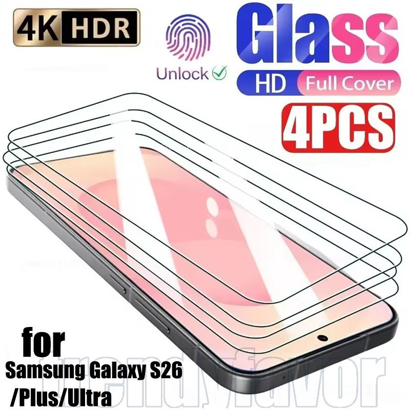 4-1Pcs HD Clear Phone Temperado Flim-Acessórios De Proteção Móvel-Para Samsung Galaxy S26 Series-Capa Completa 3D , Anti