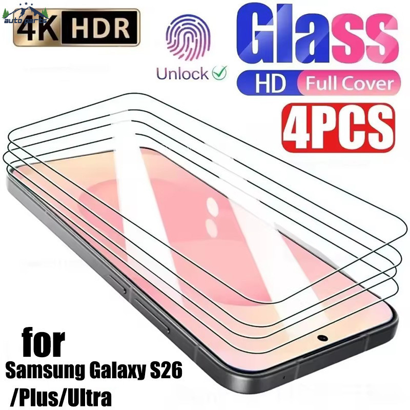 4-1Pcs HD Clear Phone Temperado Flim-Protetor De Tela De Telefone-Para Samsung Galaxy S26 Series-Vidro Capa Completa 3D