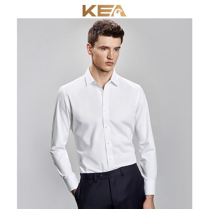 KEA outono não-ferro Anti-rugas camisa branca masculina de manga comprida negócios Formal Wear profissional trabalho fer