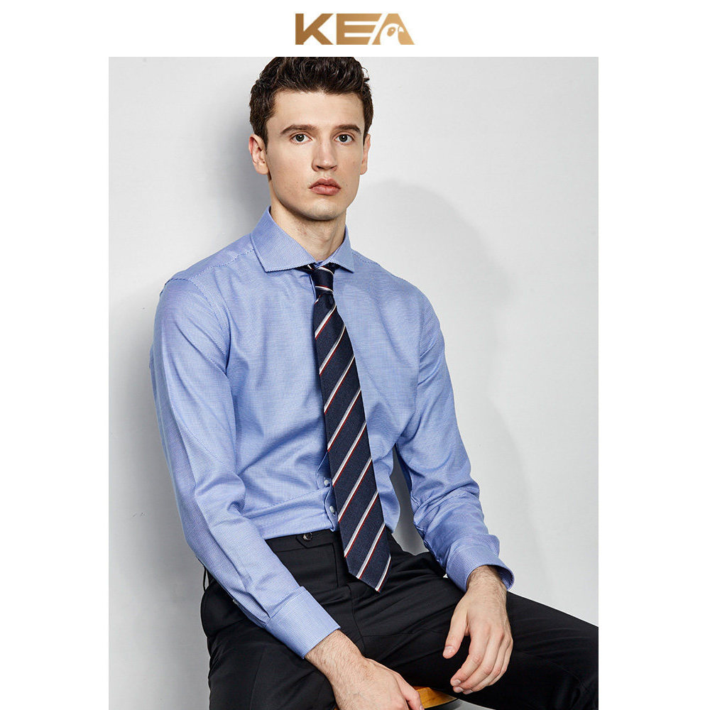 KEA camisa masculina de manga comprida versão coreana magro-ajuste não-ferro negócios profissional Windsor colarinho cam