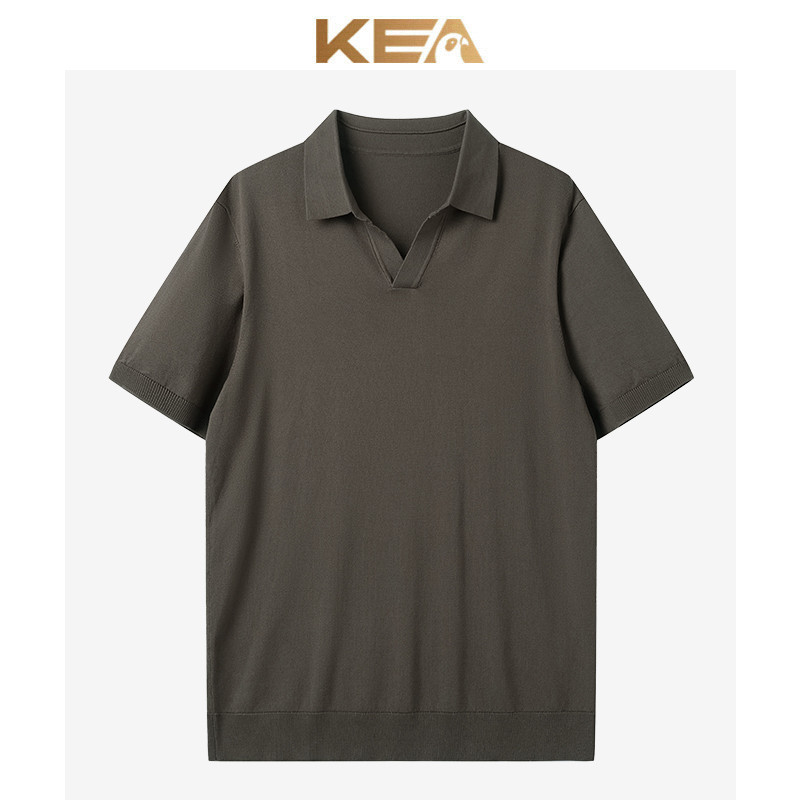 KEA camisa POLO americana masculina verão legal confortável respirável estilo Casual camiseta de manga curta cor sólida