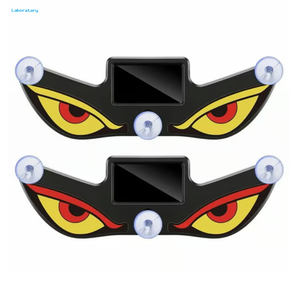 Vibration Activated Car Light Atmosphere Devil Eyes Solar Powered Led with Sensor Usb-c Rechargeable Dynamic Windshield