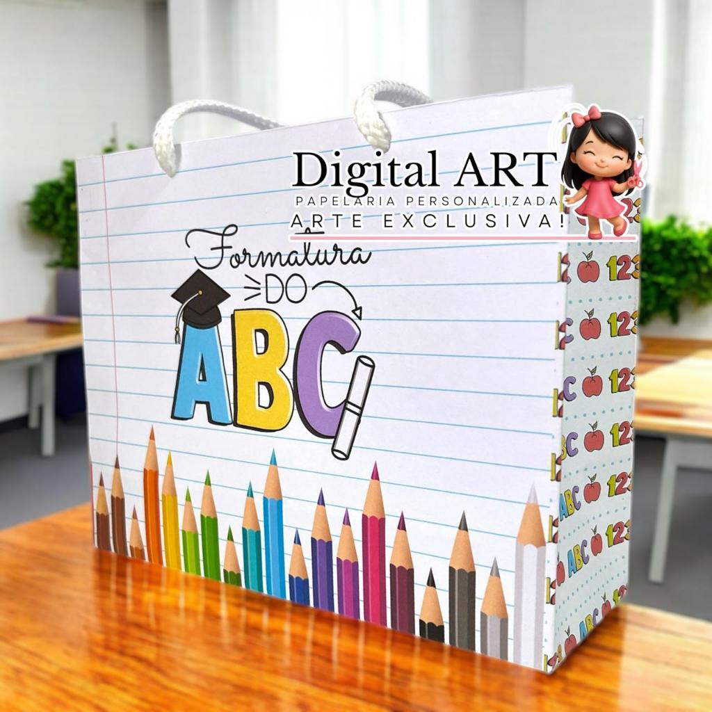 SACOLINHA FORMATURA ABC Personalizado | Sacolinha | Lembrancinha | Mimos  FORMATURA DO ABC