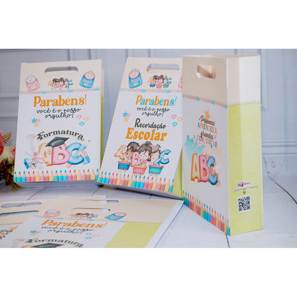 Sacolinha para Lembrancinha – Recordação Escolar / Formatura ABC