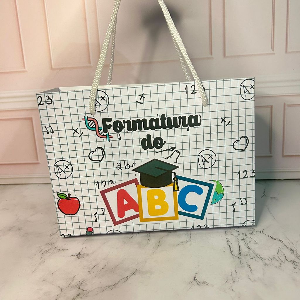 Sacolinhas personalizadas formatura do abc - PEGUE E MONTE