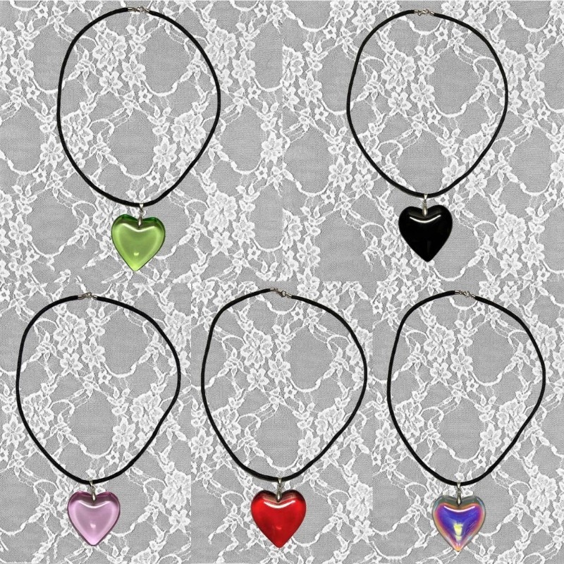ARIN Love-Heart Pingente Colares Para Mulheres Hip-Hop Corda Corrente Festa Joias Ornamento