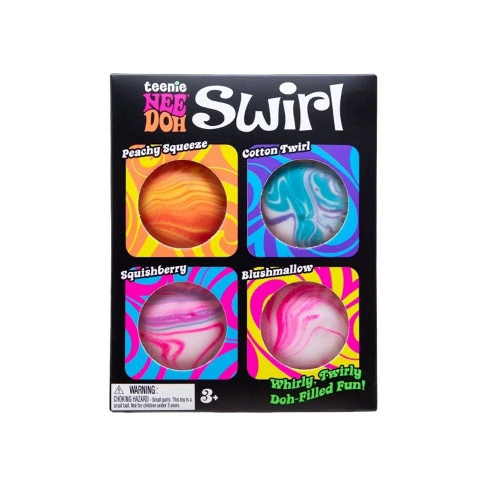 NeeDoh 4pcs Mini Squishy Ball Set Stress Relief Squeeze Toy for Kids and Adults