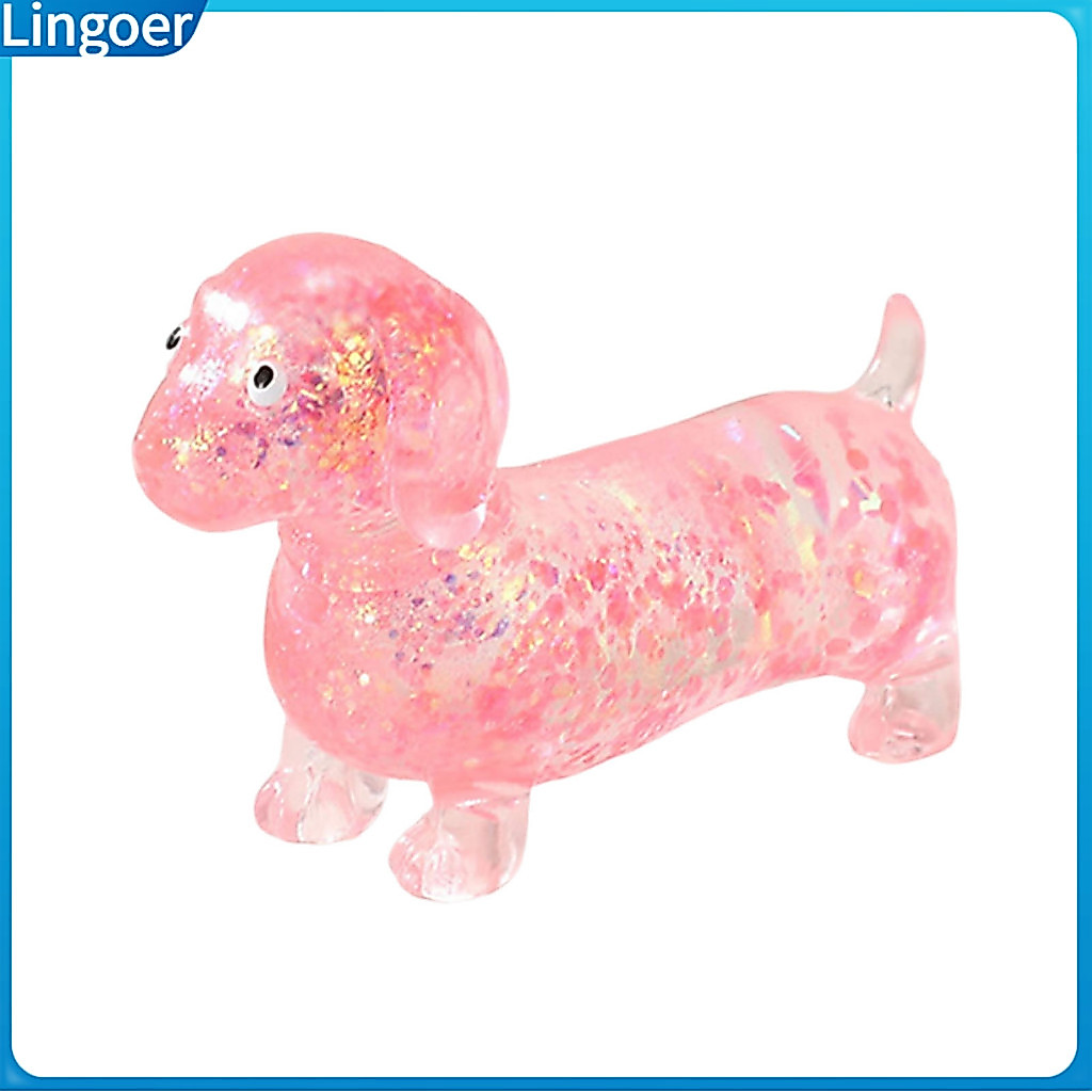 4pcs Stress Relief Squeeze Toys Soft Slow Rebound Tpr Dachshund Animal Decompression for Kids Adults Fun Reliever Gifts