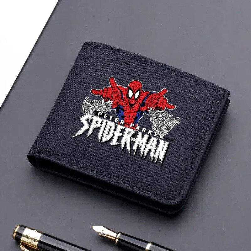 Nova Carteira Dobrável Portátil Do Homem-Aranha , Cartão Bancário , Com Zíper De Moeda , Presente De Aniversário