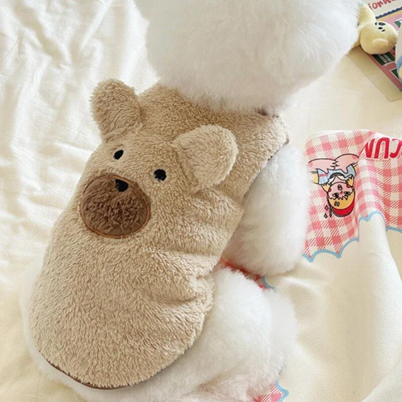 1.5-11.5kg Winter Dog Clothing Soft Plush Teddy Bear Sweater Vest Warmth Pets Cute Clothes Teddy Schnauzer Clothes Puppy