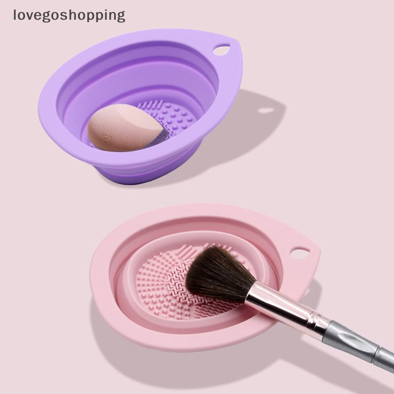 [lovego] Limpador De Pincel De Maquiagem De Silicone , Pó Dobrável , Tigela De Limpeza , Pincéis De Sombra , Tapete Maci