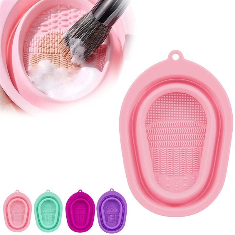 Tigela Para Limpeza De Pincéis Silicone / Pad de limpeza da escova para cuidar e limpar pincéis Premium