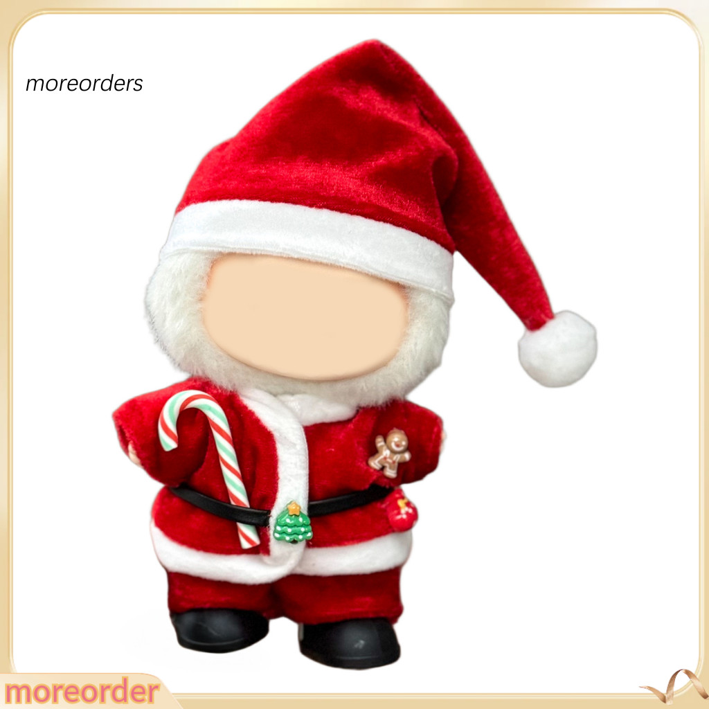 Mini Plush Doll Clothes Set – Soft Sweater Hat Dress for 17cm Dolls Easy to Wear Perfect for Christmas Halloween Outfi